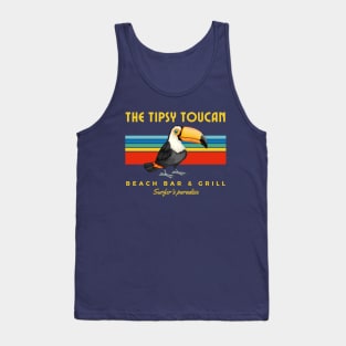 Tipsy toucan, retro beach bar and grill dive and surf Tank Top